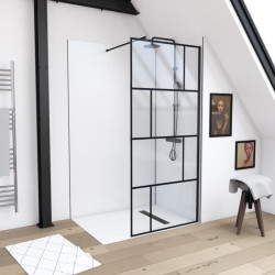 Paroi de douche fixe Bricks 100 x 195 cm AURLANE