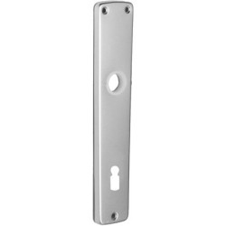 Plaque pour porte en aluminium 110 mm argenté 2 pièces