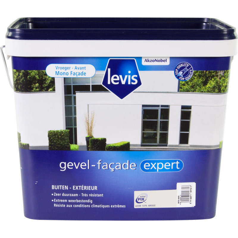 Peinture pour mur extérieur Argile satinée 5 L LEVIS