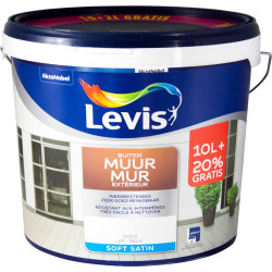 Peinture Mur Extérieur Blanche Satinée 12L | LEVIS