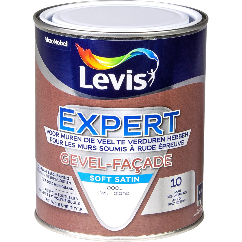 Peinture Expert pour façade blanche satinée 1 L LEVIS