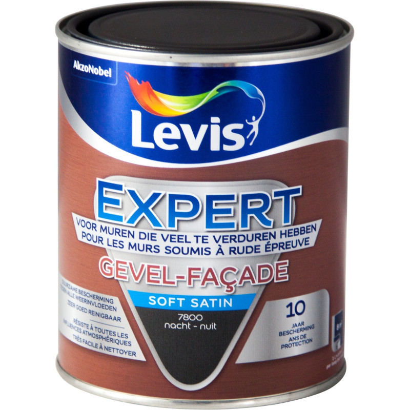 Peinture Expert pour façade Nuit satinée 1 L LEVIS