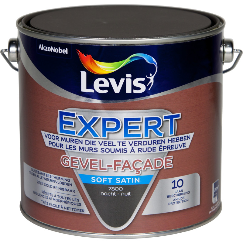 Peinture Expert pour façade Nuit satinée 2,5 L LEVIS