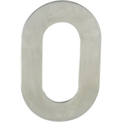 Chiffre 0 Inox 120mm – Décoration Moderne | LINEA BERTOMANI