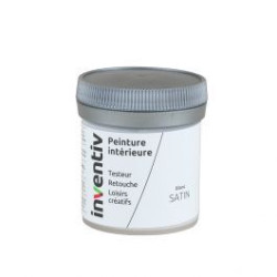 Peinture pour mur boiserie radiateur blanche satinée 2,5 L INVENTIV