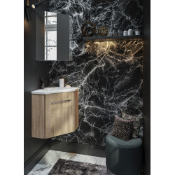 Meuble lave-mains Corner noir ALLIBERT