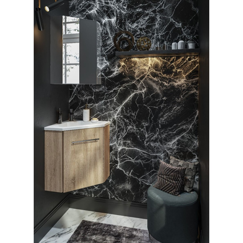 Meuble lave-mains Corner noir ALLIBERT