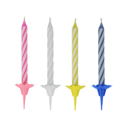 Bougies Anniversaire 24 Pcs – Fête Parfaite | METALTEX