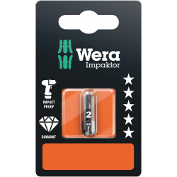 Embout de vissage Impaktor Phillips 3 x 25 mm WERA – Durabilité | WERA