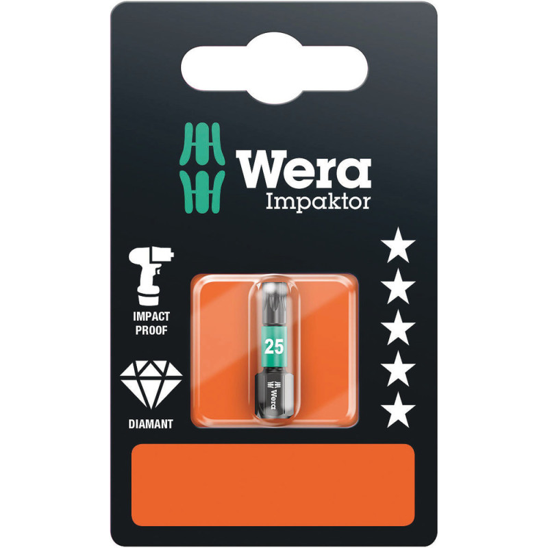 Embout de vissage Impaktor Torx 20 x 25 mm WERA