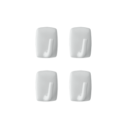 Crochet Adhésif Mini Carré 4 Pcs – Rangement Facile | METALTEX