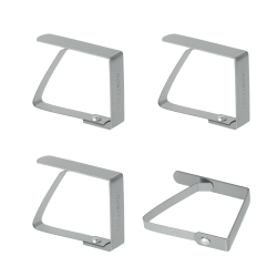 Fixe-nappe inox PINCE 4 pièces – Maintien parfait | METALTEX
