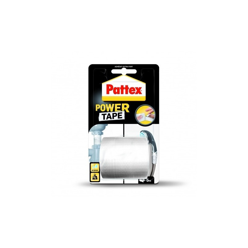 Adhésif de réparation Power Tape blanc 5 m x 50 mm PATTEX