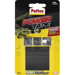 Adhésif de réparation Power Tape noir 5 m x 50 mm PATTEX