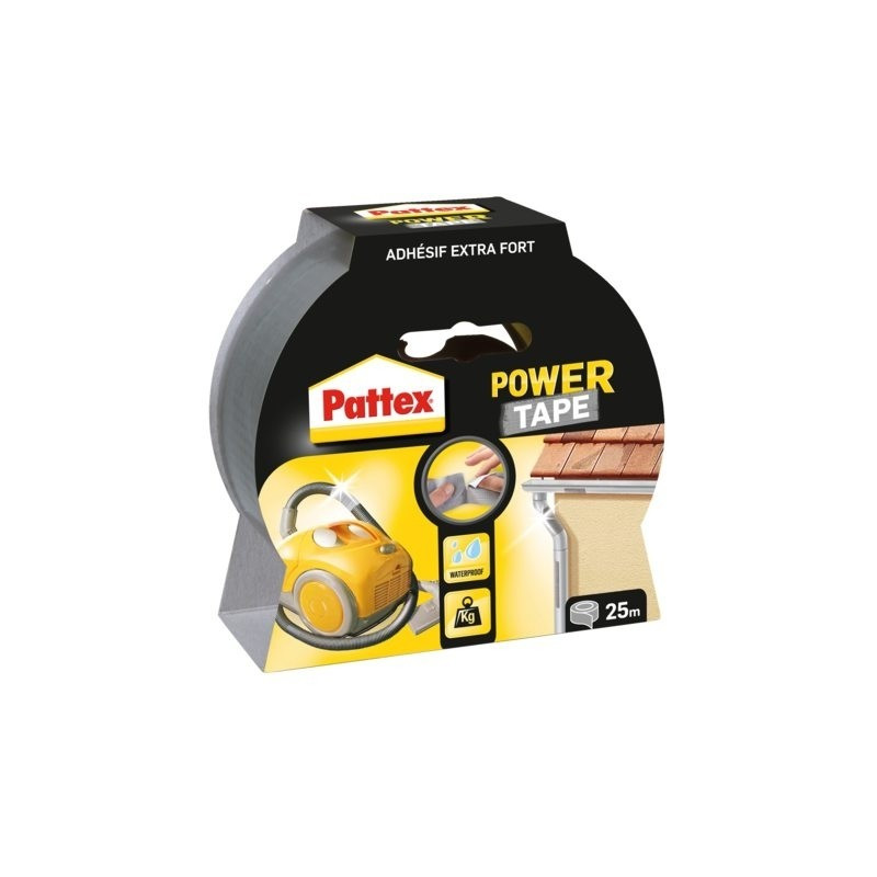 Adhésif de réparation Power Tape Argent 25 m x 50 mm PATTEX