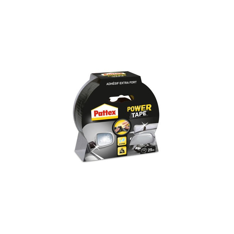 Adhésif de réparation Power Tape noir 25 m x 50 mm PATTEX