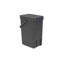 Poubelle manuelle Sort&Go grise 12 L BRABANTIA