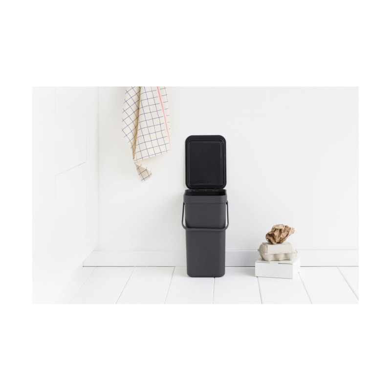Poubelle manuelle Sort&Go grise 12 L BRABANTIA Poubelle manuelle Sort&Go grise 12 L BRABANTIA