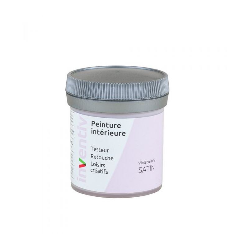 Testeur peinture pour mur boiserie radiateur Violette n°6 satiné 0,08 L INVENTIV