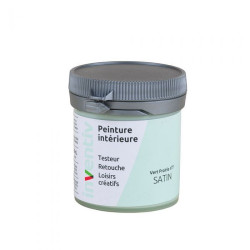 Testeur peinture pour mur boiserie radiateur Vert Prairie satiné 0,08 L INVENTIV