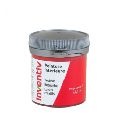Testeur peinture Rouge Lipstick satiné – Idéal murs & boiseries | INVENTIV