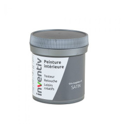 Testeur peinture pour mur boiserie radiateur Gris Graphite n°2 satiné 0,08 L INVENTIV