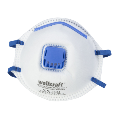Masque anti-poussières FFP2 avec soupape respiratoire 3 pièces WOLFCRAFT