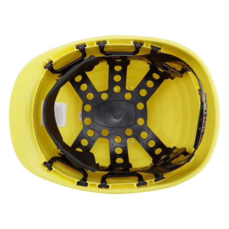 Casque de chantier jaune WOLFCRAFT – Protection optimale | WOLFCRAFT