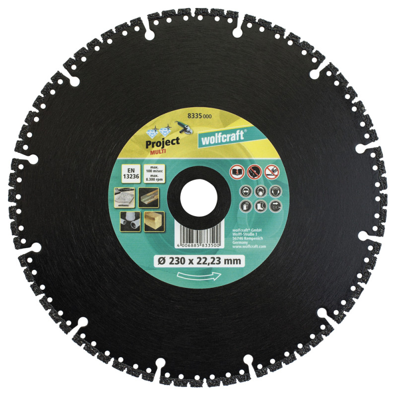 Disque diamant Pro Multi Ø 230 x 22,2 mm WOLFCRAFT