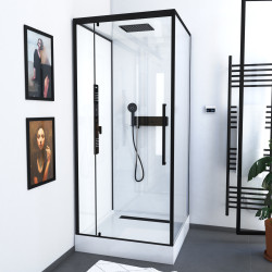 Cabine de douche Urban 2 carrée 90 x 90 x 215 cm AURLANE Cabine de douche Urban 2 carrée 90 x 90 x 215 cm AURLANE