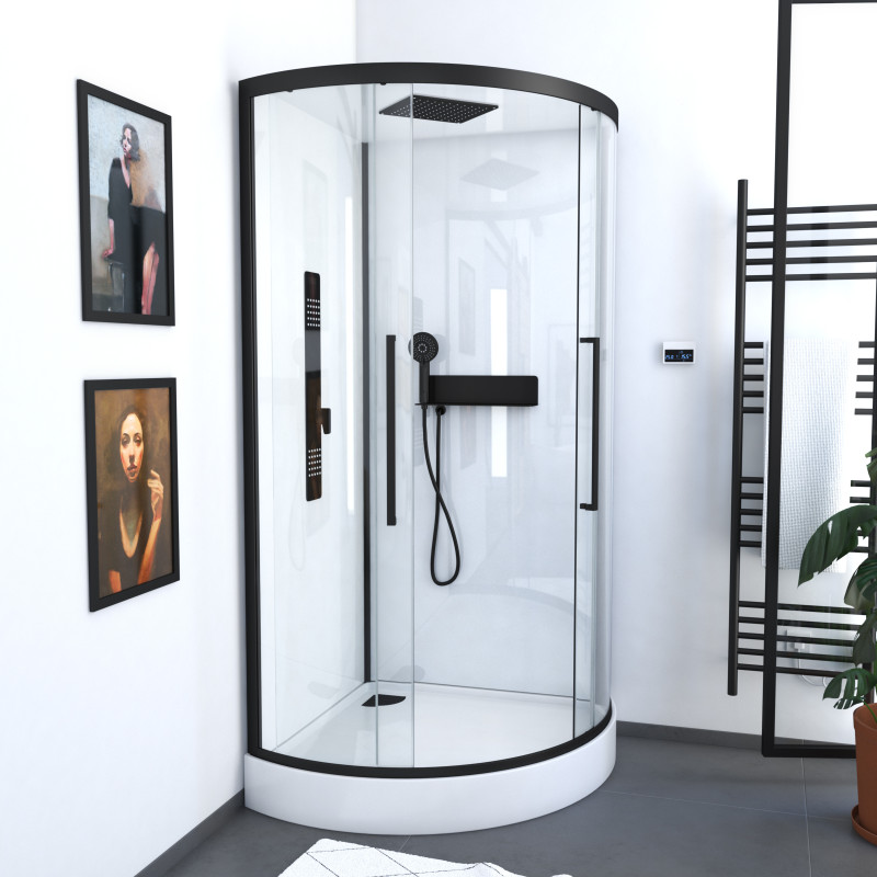 Cabine de douche Urban 2 1/4 rond 90 x 90 x 215 cm AURLANE