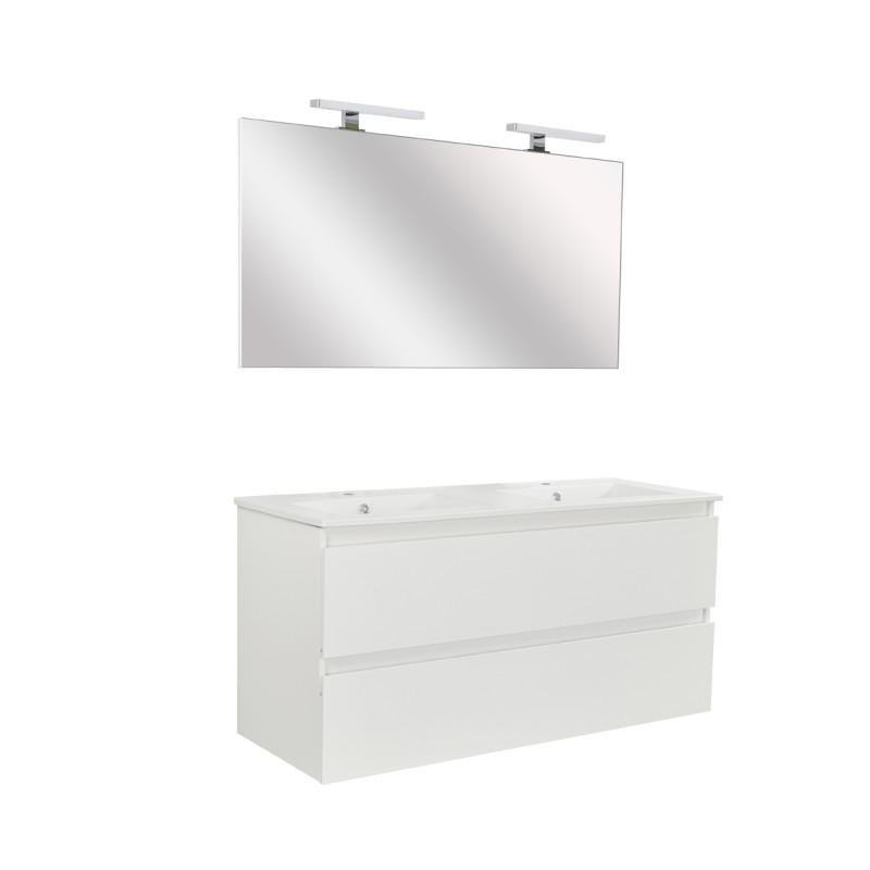 Ensemble de salle de bain Livo blanc brillant 120 cm ALLIBERT