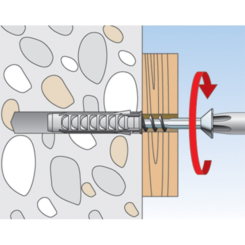 Cheville Nylon SX Ø12x60mm – Fixation Robuste (25p) | FISCHER