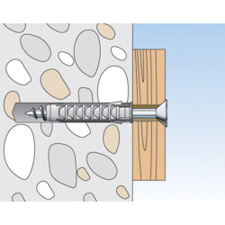 Cheville en nylon SX Ø6×30 mm — 100 pièces — Fixation robuste | FISCHER