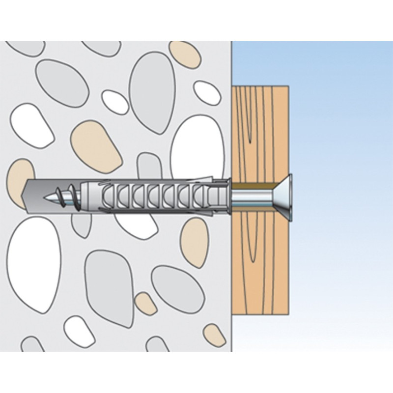 Cheville en nylon SX Ø6×30 mm — 100 pièces — Fixation robuste | FISCHER