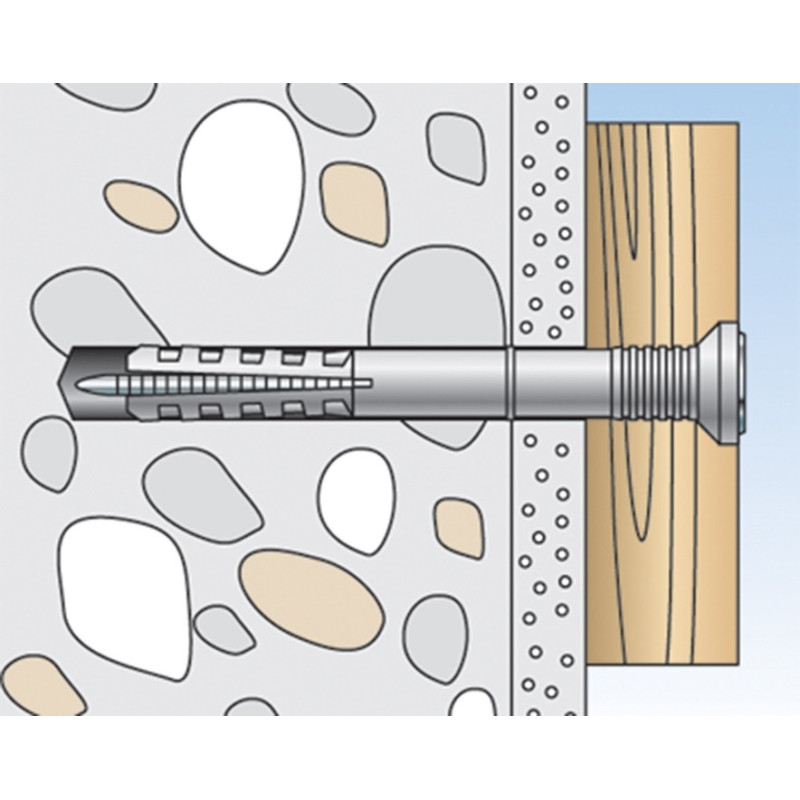 Cheville clou NS Ø 6x60mm (50p) – Fixation Robuste | FISCHER Cheville clou NS Ø 6x60mm (50p) – Fixation Robuste | FISCHER