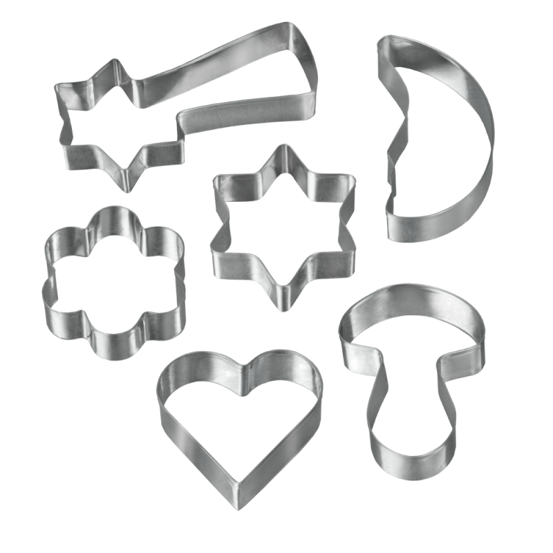 Découpe Pâte Inox 6 Pièces – Cuisine Facile | METALTEX