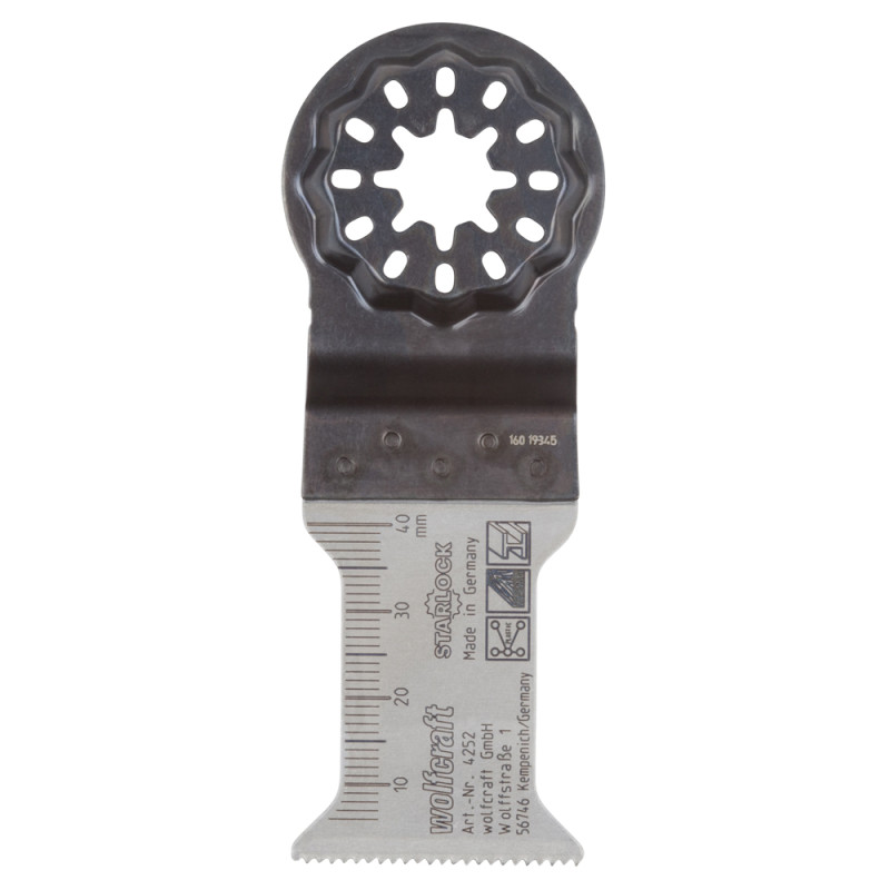 Lame de scie plongeante Starlock BIM pour bois et métaux non-ferreux 35 mm WOLCRAFT Lame de scie plongeante Starlock BIM pour bois et métaux non-ferreux 35 mm WOLCRAFT