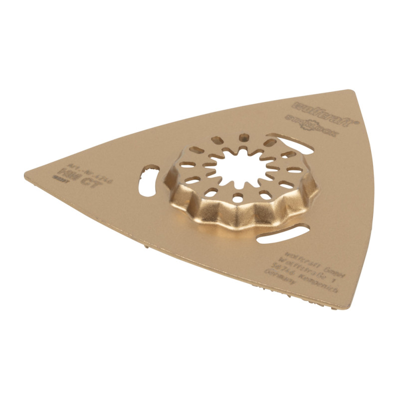 Plateau abrasif Stralock CT triangulaire 80 mm WOLFCRAFT Plateau abrasif Stralock CT triangulaire 80 mm WOLFCRAFT