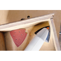 Patin abrasif delta auto-agrippant grain 40 95 mm 25 pièces WOLFCRAFT Patin abrasif delta auto-agrippant grain 40 95 mm 25 pièces WOLFCRAFT