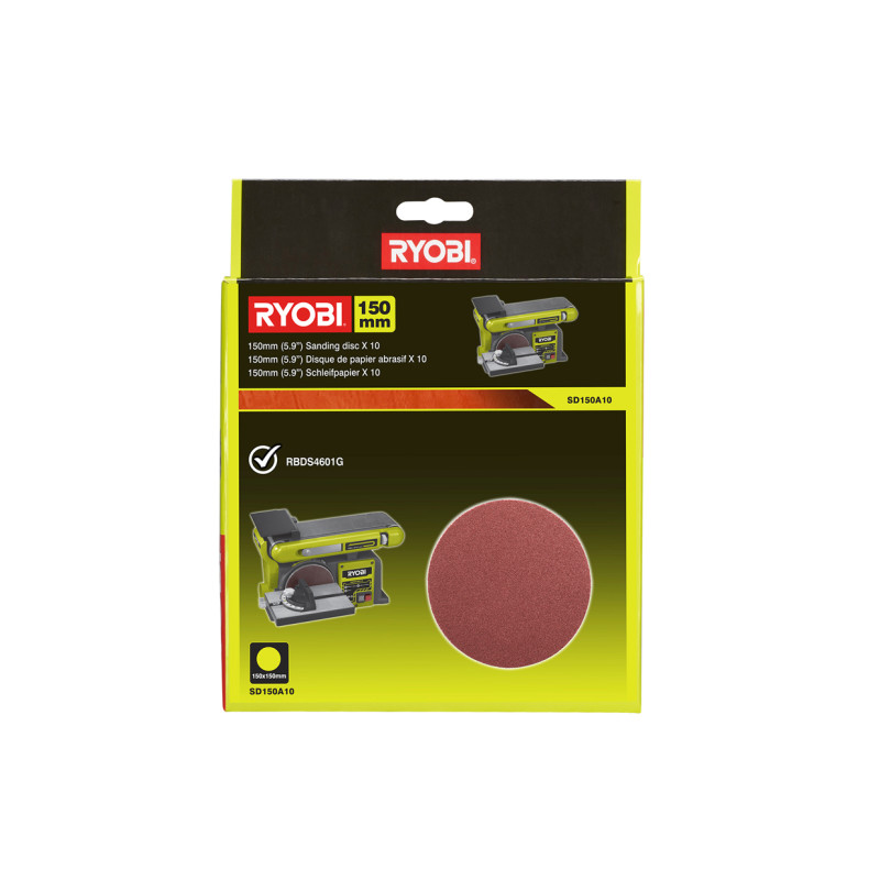 Disque abrasif grain 80 Ø 150 mm 10 pièces RYOBI