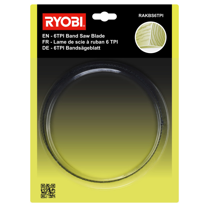 Lame de scie à ruban 1572 x 6,35 mm 6 TPI RYOBI Lame de scie à ruban 1572 x 6,35 mm 6 TPI RYOBI