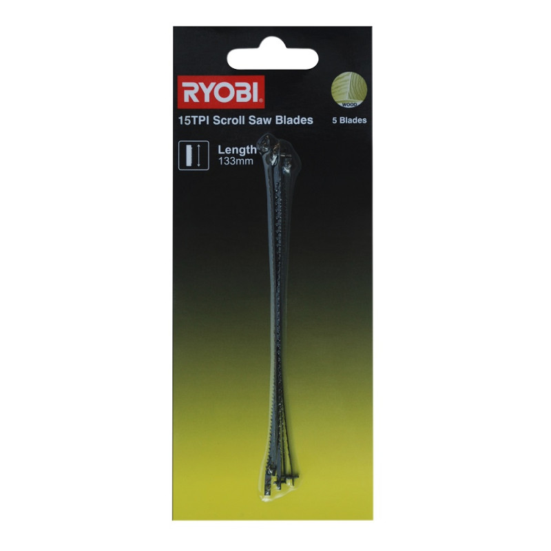 Lame de scie à chantourner 133 mm 15 TPI 5 pièces RYOBI