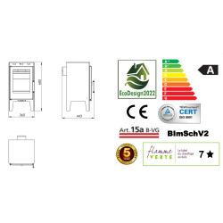 Poêle à bois Alina EcoDesign 6 kW PANADERO