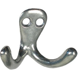 Porte-manteau 2 crochets argenté – Organisez votre espace | LINEA BERTOMANI