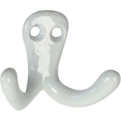 Porte-manteau 2 crochets blanc – Organisation facile | LINEA BERTOMANI