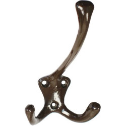 Porte-manteau 3 crochets brun – Organisez votre entrée | LINEA BERTOMANI