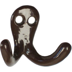 Porte-manteau 2 crochets brun – Organisation facile | LINEA BERTOMANI