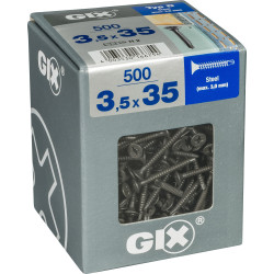 Vis pour profilé 3,5x35mm – Lot 500 | GIX