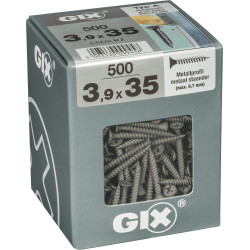 Vis métal 3,9x35mm 500pcs GIX – Fixation Solide | GIX